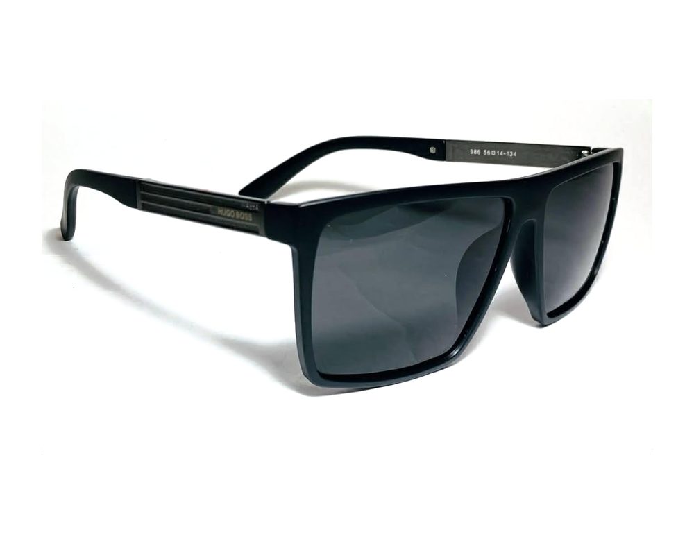 Lentes de sol Cuadrado plano negro: cuadrado de acetato con mica negro