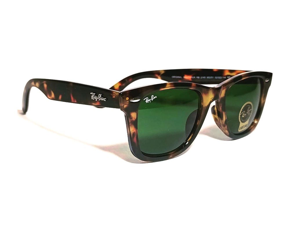 Lentes de sol Wayfarer carey: wayfarer de acetato con mica verde