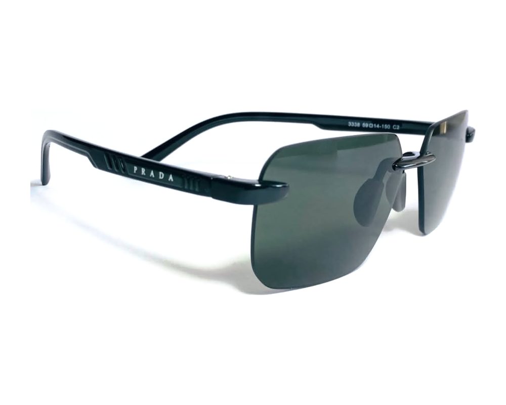 Lentes de sol Al aire deportivo: al aire de metal con mica verde