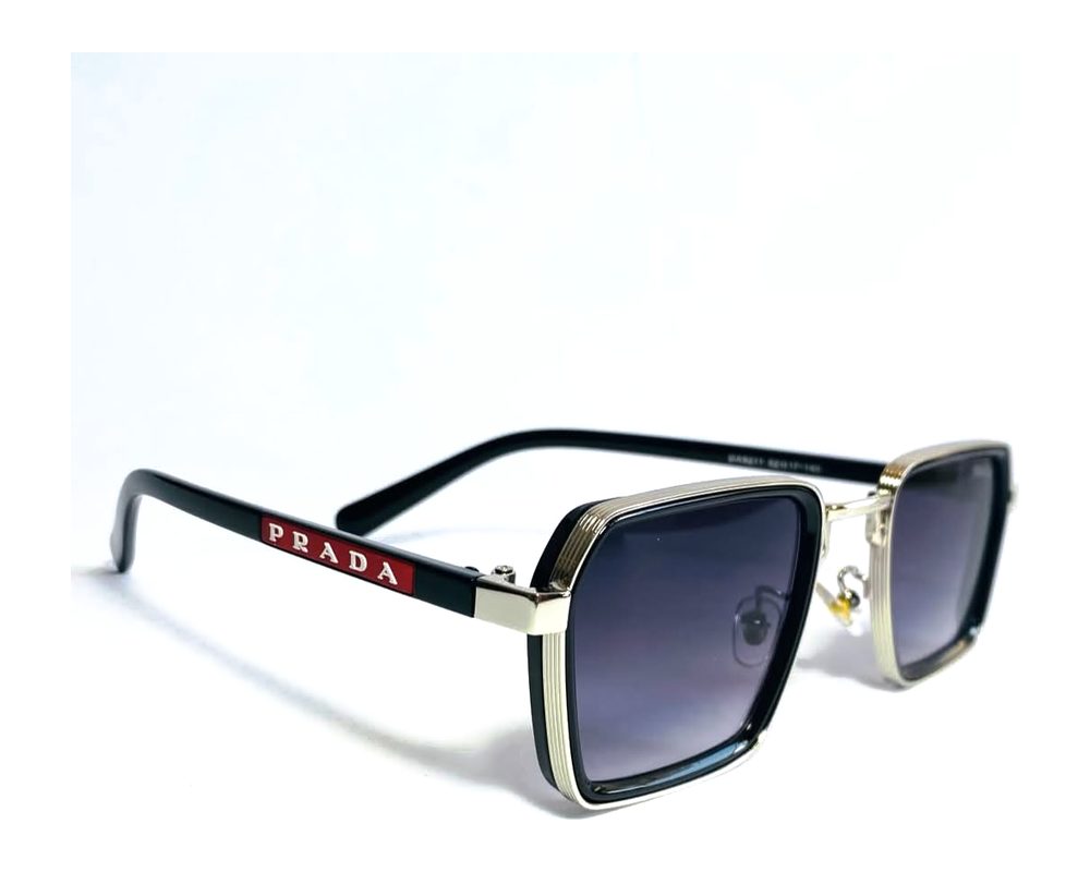 Lentes de sol Cuadrado plata: cuadrado de metal con mica gris degradé