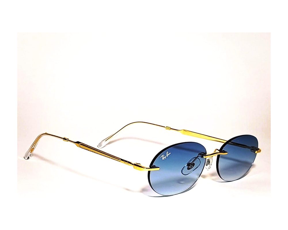 Lentes de sol Redondo azul: redondo de metal con mica azul degradé