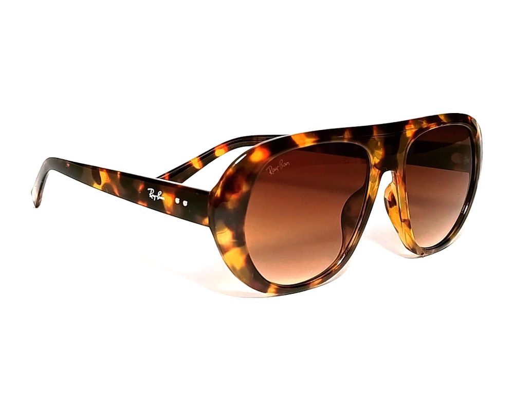 Lentes de sol Aviador carey: aviador de acetato con mica marrón degradé