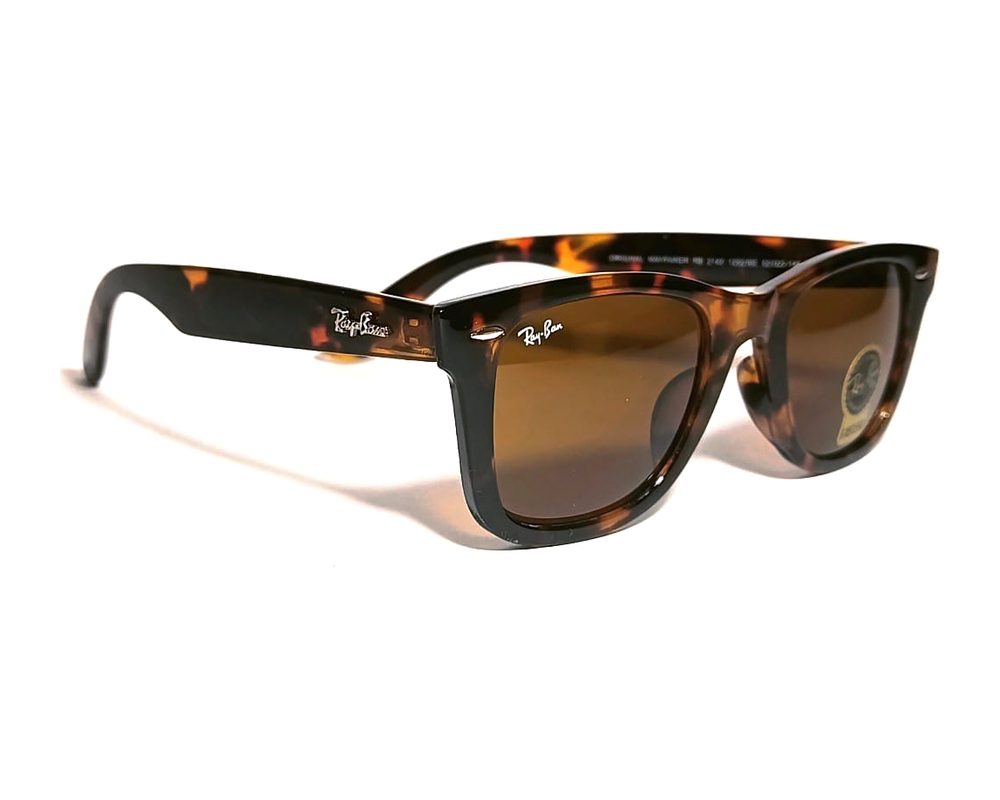 Lentes de sol Wayfarer carey marrón: wayfarer de acetato con mica marrón degradé