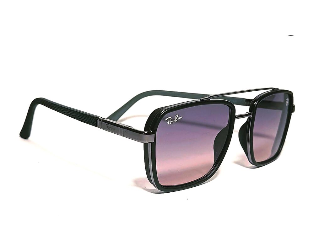 Lentes de sol Cuadrado violeta: cuadrado de metal con mica violeta degradé