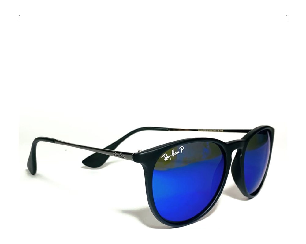 Lentes de sol Redondo azul espejo: redondo de acetato con mica azul espejado