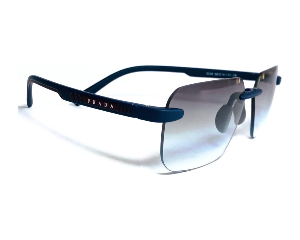 Lentes de sol Al aire azul: al aire de metal con mica azul degradé