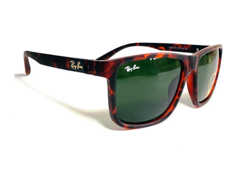 Lentes de sol Wayfarer carey rojizo: wayfarer de acetato con mica verde